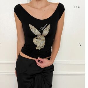 Roberto Cavalli Limited Edition 2006 Playboy Studded Top
